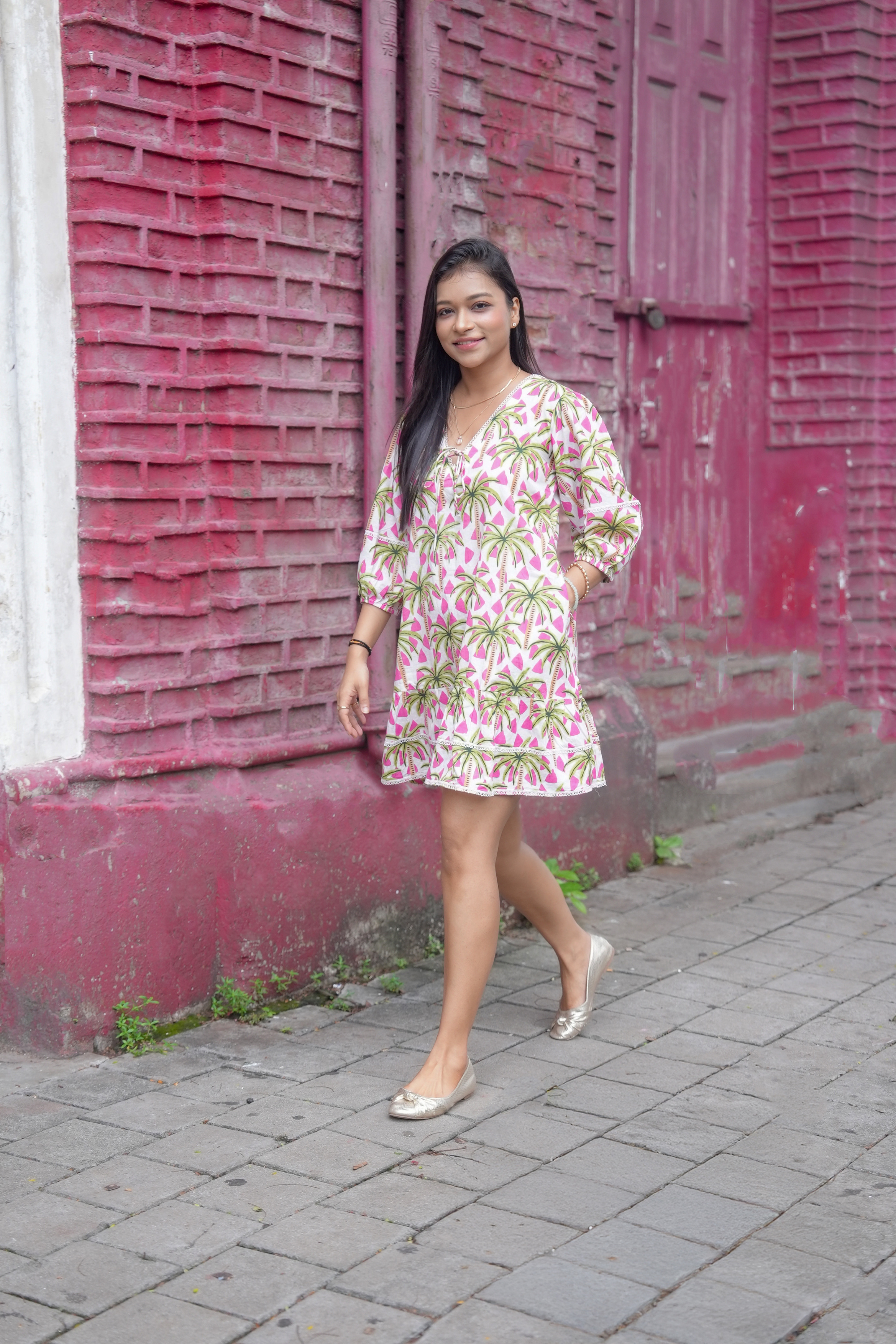 Palm Kiss Mini Dress